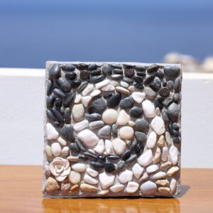 Meander Spiral Pebble Mosaic - Cretan Rocks Collection