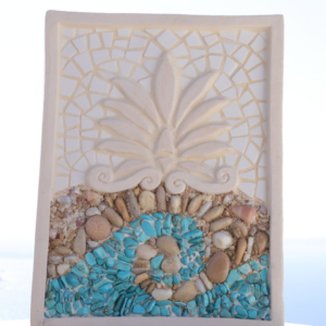 Anthemion Mosaic with Wave Meander on Ceramic Base