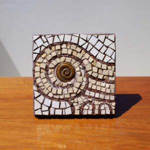 Mosaic with Half Column Capital Motif