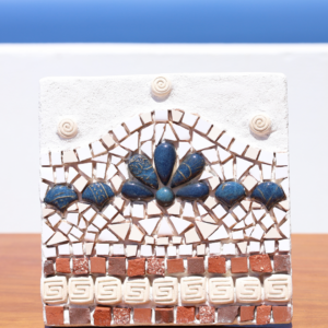 Mosaic with Dark Blue Anthemion Motif