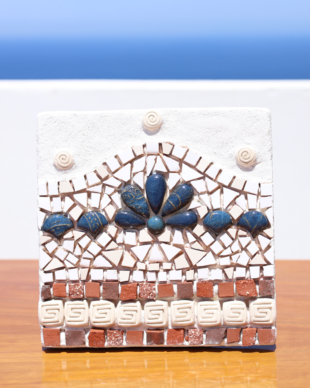 Mosaic with Dark Blue Anthemion Motif